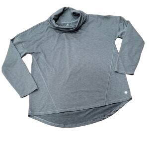 Apana Cowl Neck Pullover Athleisure High Low Hem Top Size Medium